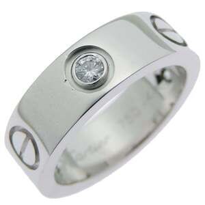 CARTIER Silver Diamond Love Ring #48